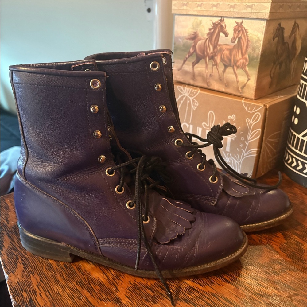 Justin lace up boots
